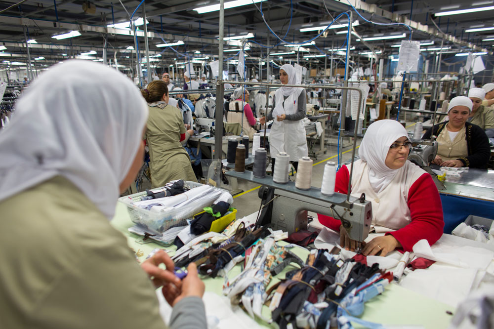 Factory workers clothes and textiles