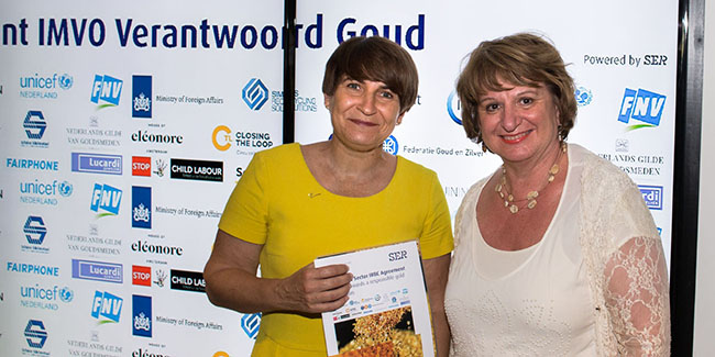 Ondertekening convenant verantwoord goud